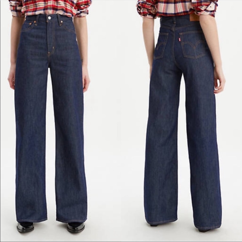 Levi’s Premium High Rise Ribcage Wide Leg Jeans